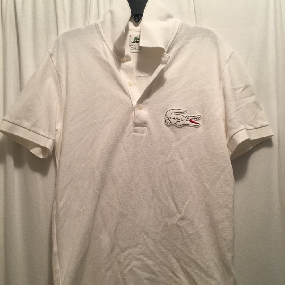 Lacoste white polo size 2